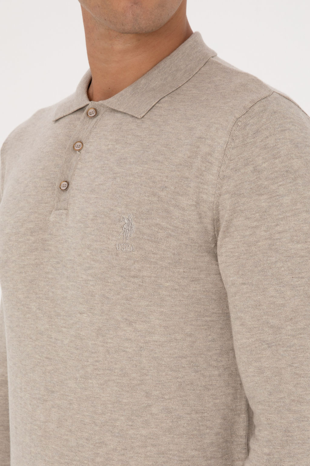 Erkek Slim Fit Polo Yaka Ta_ Melanj Basic Kazak - U.s. polo assn фото 14