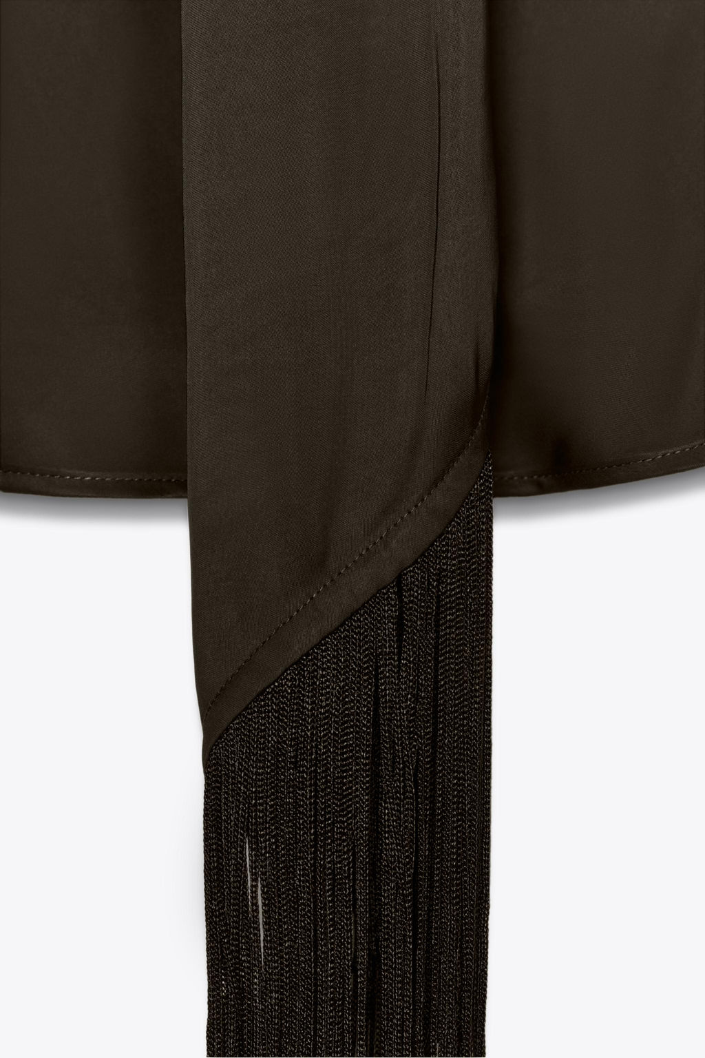 SATIN TOP WITH FRINGING - Zara фото 16