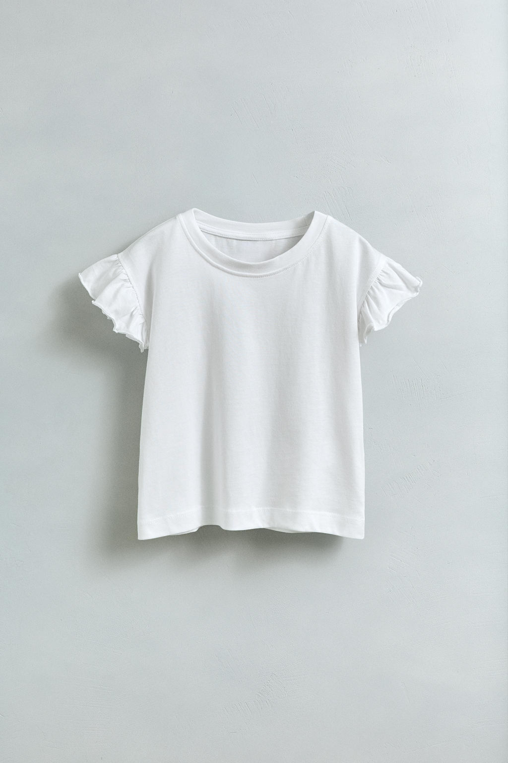 PLAIN T-SHIRT WITH RUFFLES - Zara фото 5