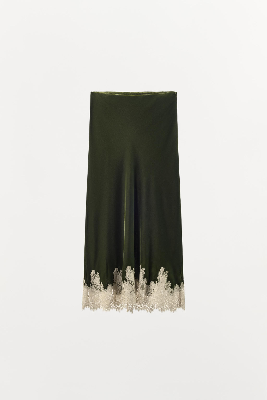 LACE VELVET MIDI SKIRT - Zara фото 3
