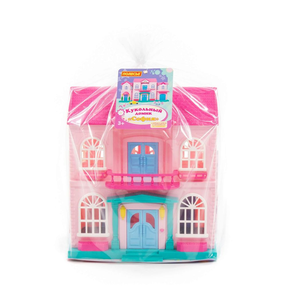 Кукольный домик София с набором мебели и автомобилем (14 элементов) (в пакете) - Полесье фото 6