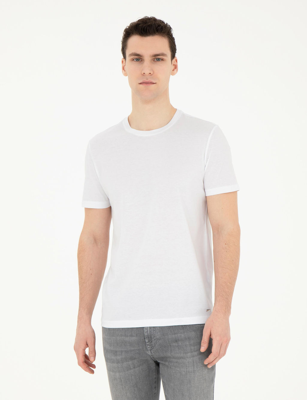 Beyaz Slim Fit Ti__rt