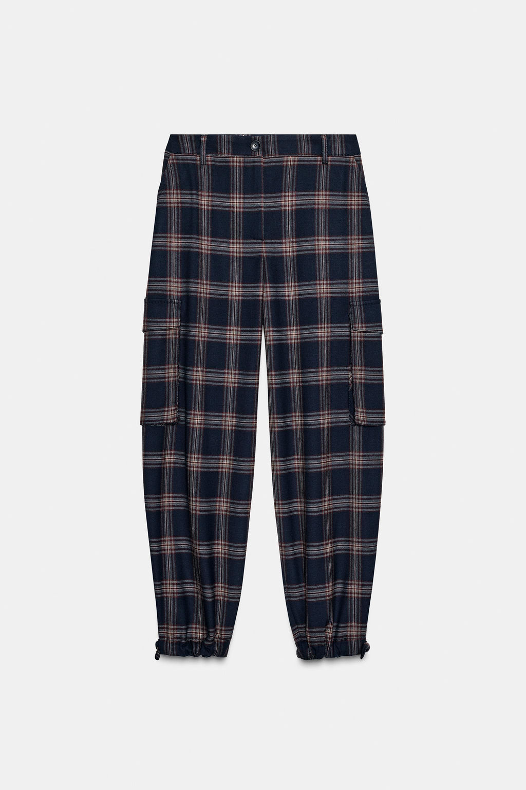 CHECKED CARGO BALLOON TROUSERS - Zara фото 9