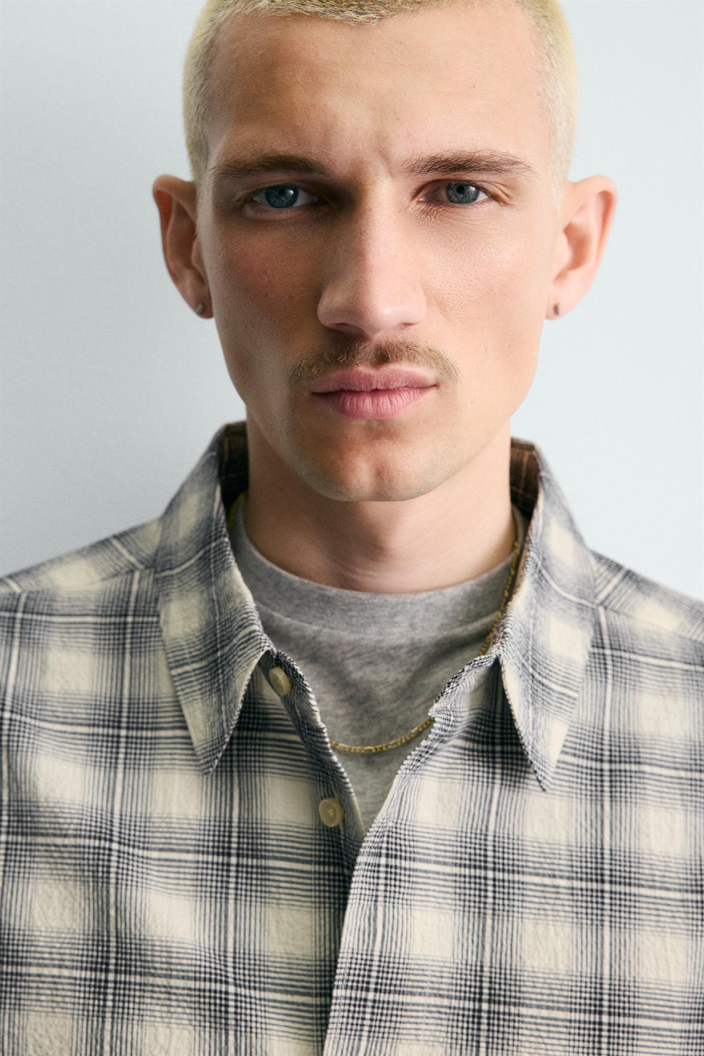 CAMISA BOXY FIT CUADROS / Azul - Zara фото 5