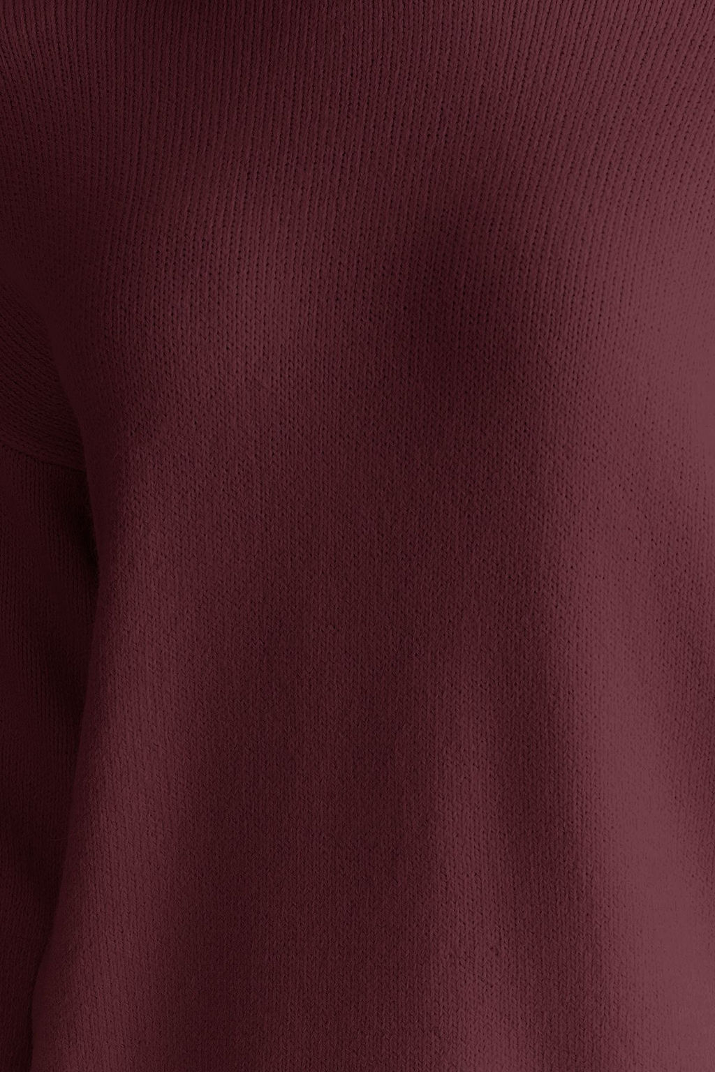 Bordo Genis Kal?p Yumusak Dokulu Triko Kazak TWOAW25KZ00168