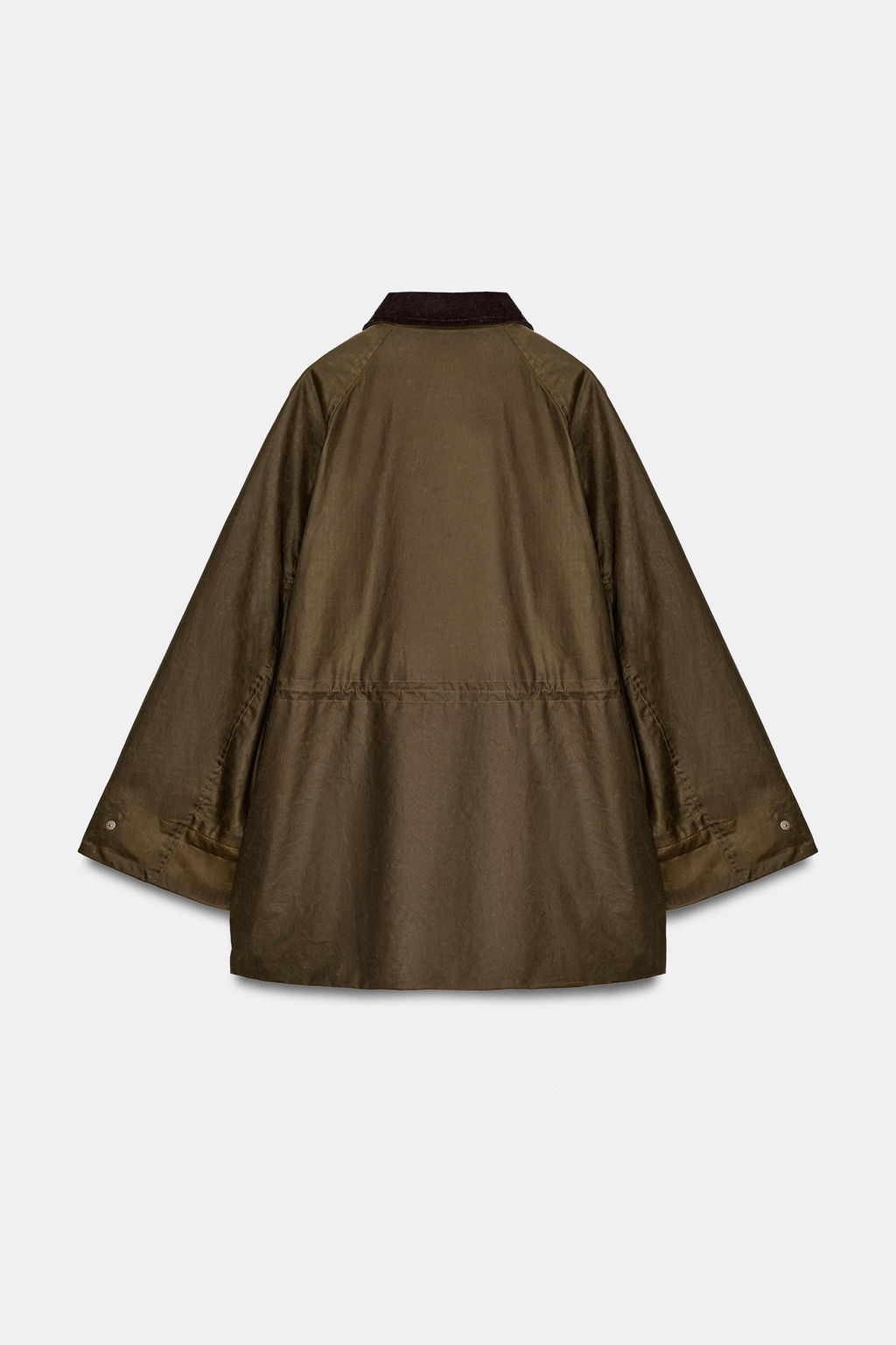 ZW COLLECTION WAXED JACKET WITH CORDUROY COLLAR - Zara фото 10