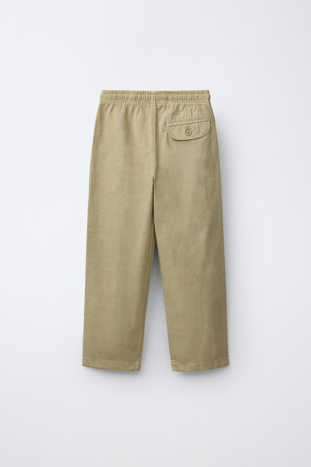 PANTAL?N FLUIDO ALGOD?N / Khaki - Zara фото 2