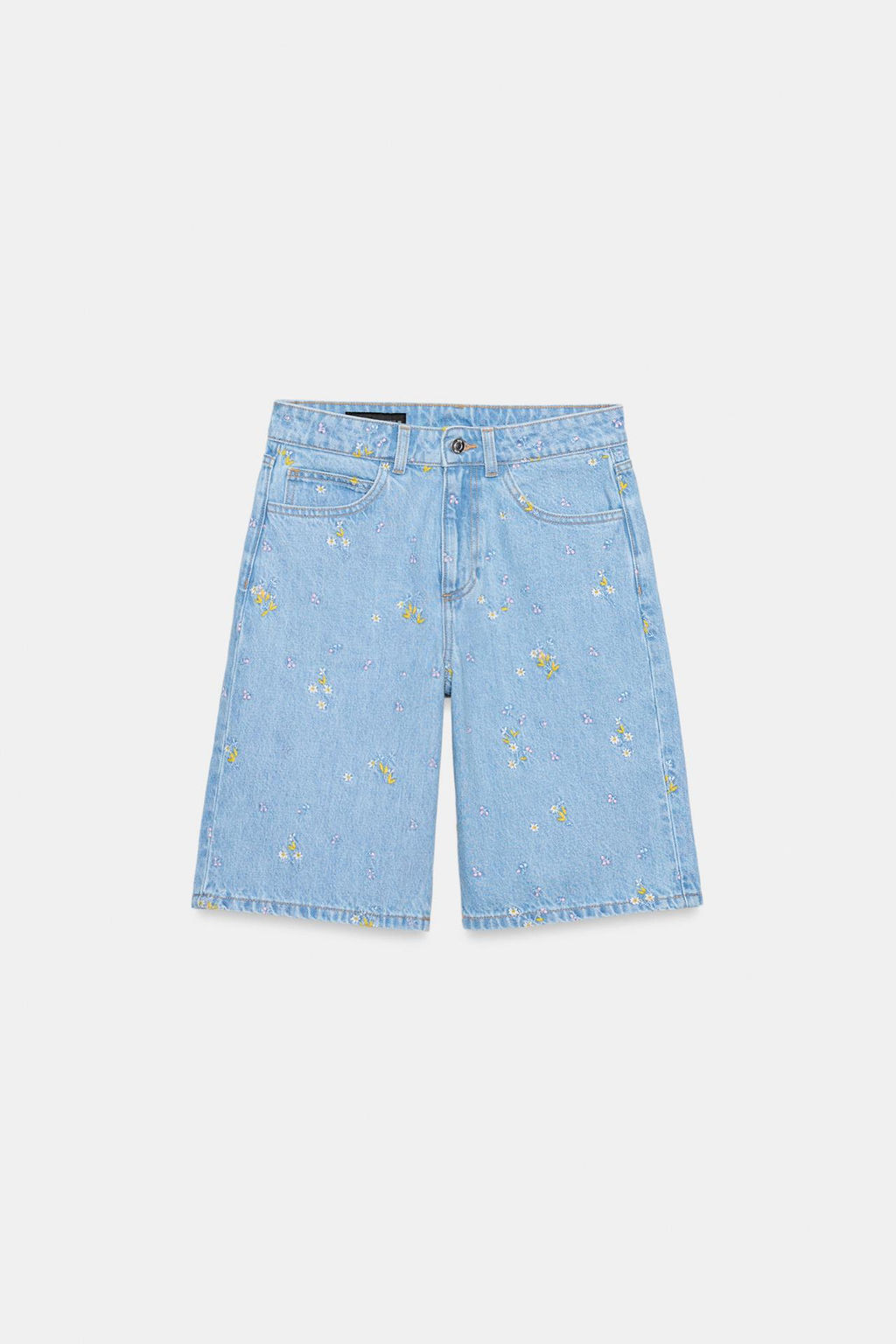 CAZADORA Z1975 DENIM FLORES BORDADAS SET / Azul medio - Zara фото 10