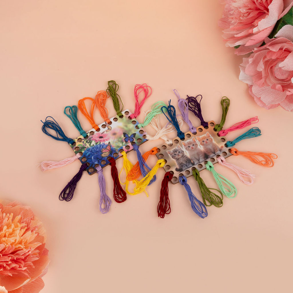 Заготовка для декорирования Love2art ДВ-03 Набор донышек для вязания Глянцевый фанера 12 х 7 х 0.4 см 4 шт 04 Бабочки  фото 7