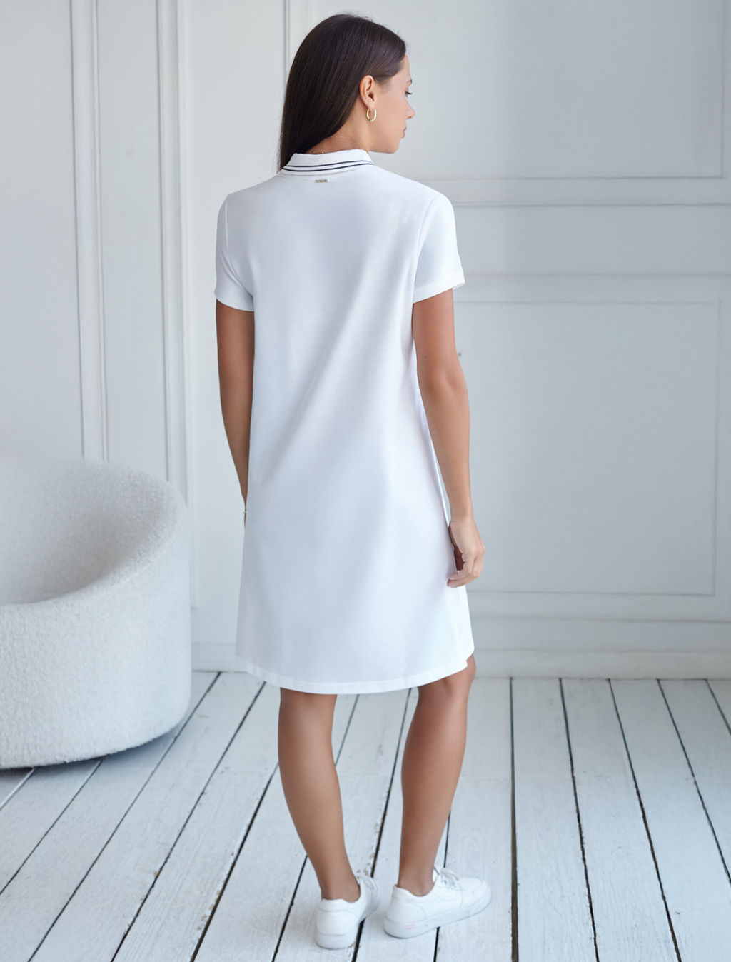 Платье-поло трикотажное - Vilatte фото 4