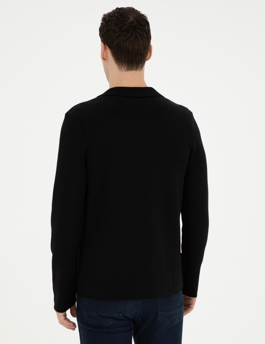 Кардиган Slim Fit черный из акрила