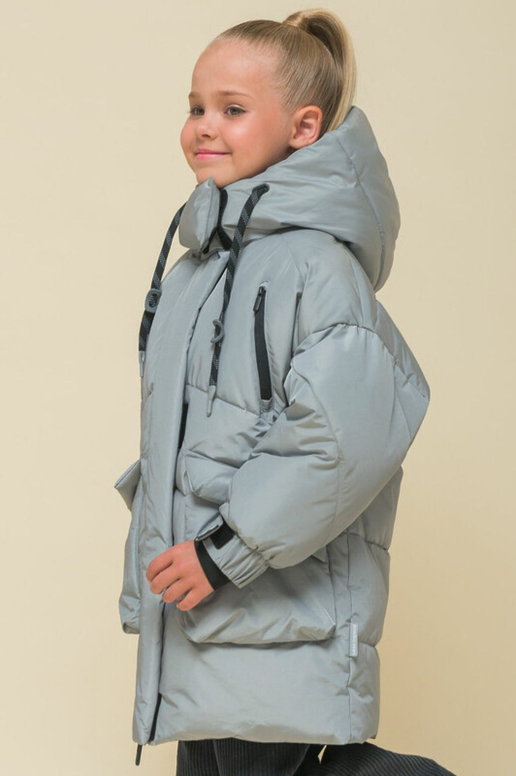 PELICAN, пальто для девочек, Серый