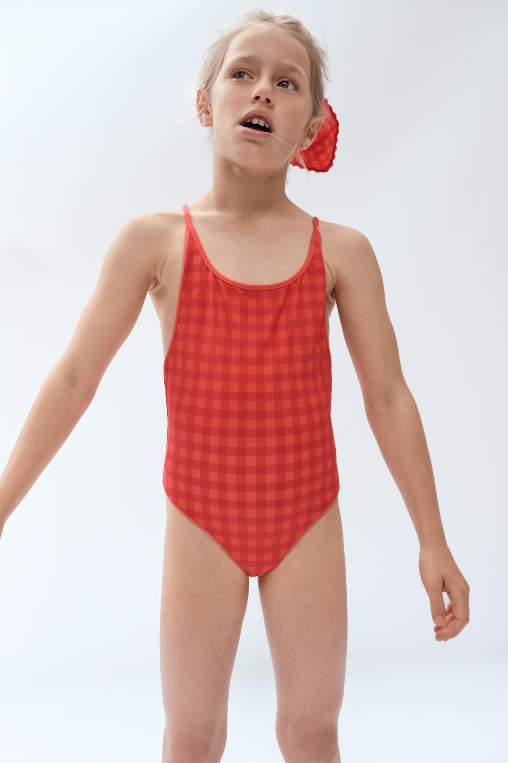 2-14 A?OS/ BA?ADOR CUADRO VICHY LIMITED EDITION / Coral rojo - Zara фото 4