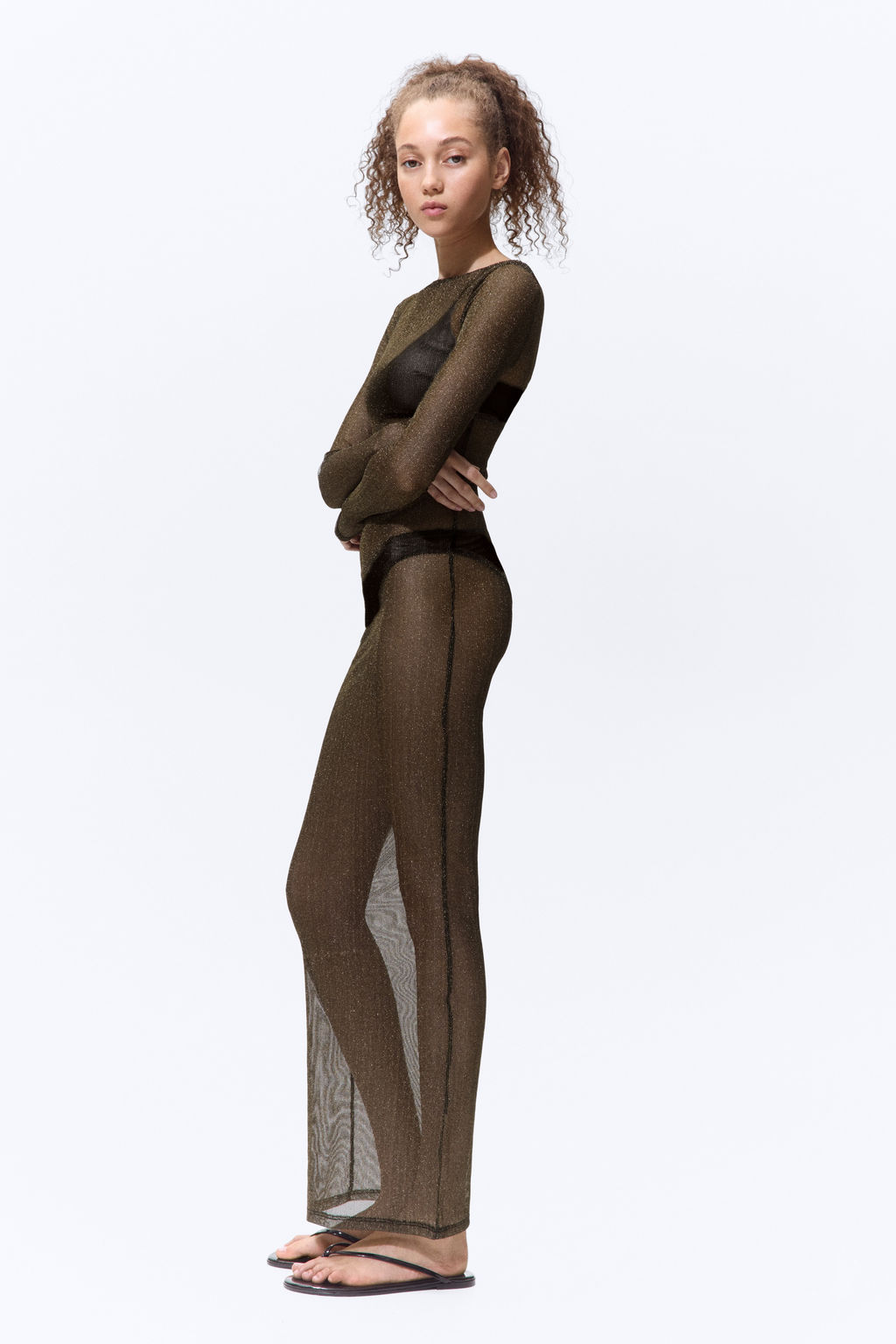 Vestido ajustado con brillo - H&m фото 3