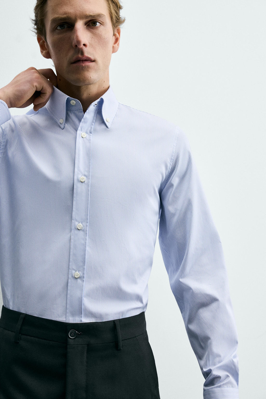 CAMISA REGULAR FIT ALGOD?N / Rayas - Zara фото 5