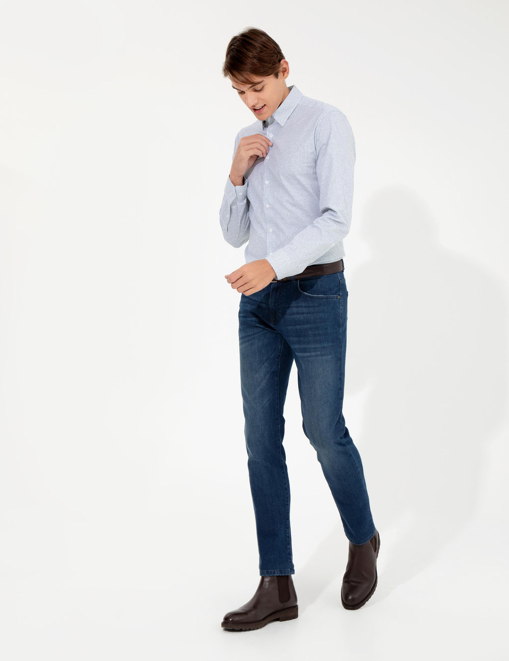 Ye_il Slim Fit Uzun Kollu G_mlek