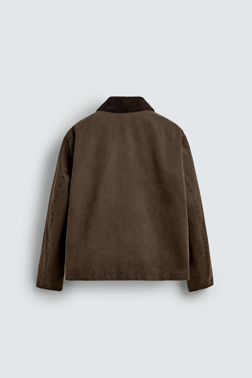 CONTRAST WAXED-EFFECT JACKET - Zara фото 8