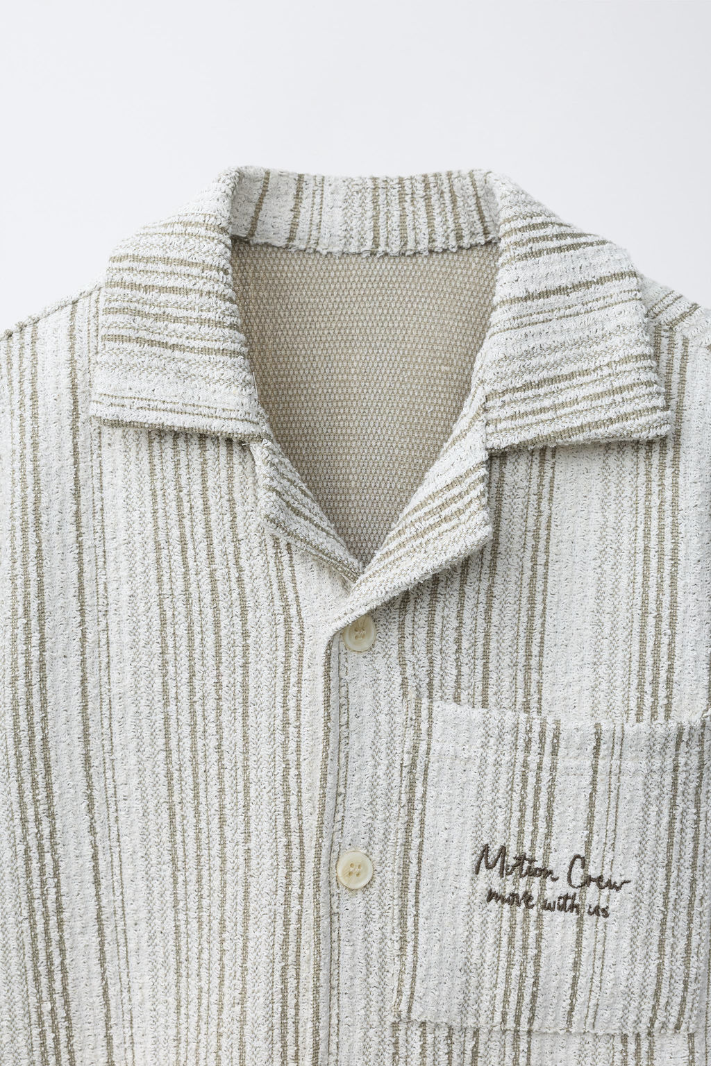 CAMISA PUNTO RAYAS / Verde - Zara фото 4