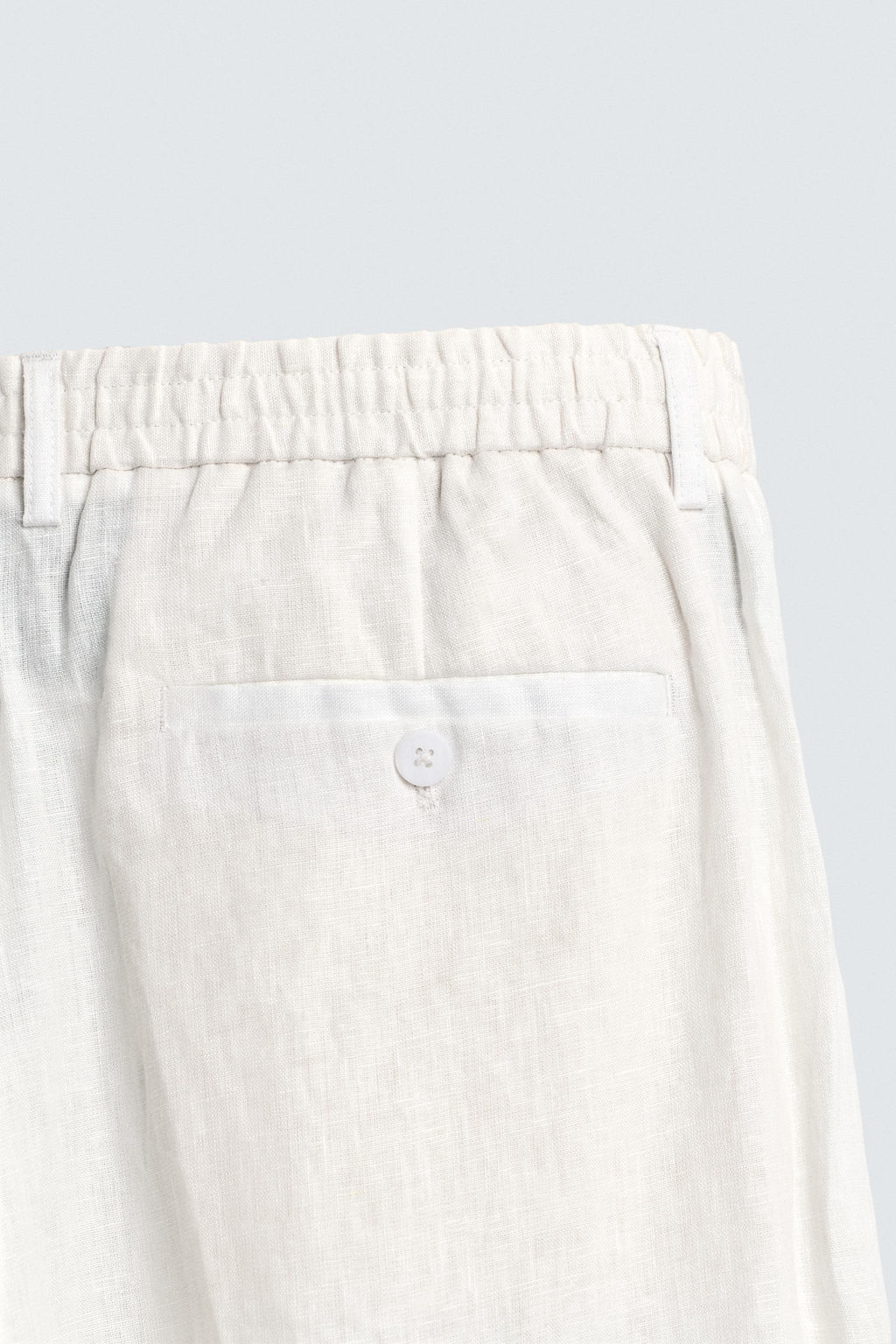 PANTAL?N REGULAR FIT 100% LINO / Blanco - Zara фото 9