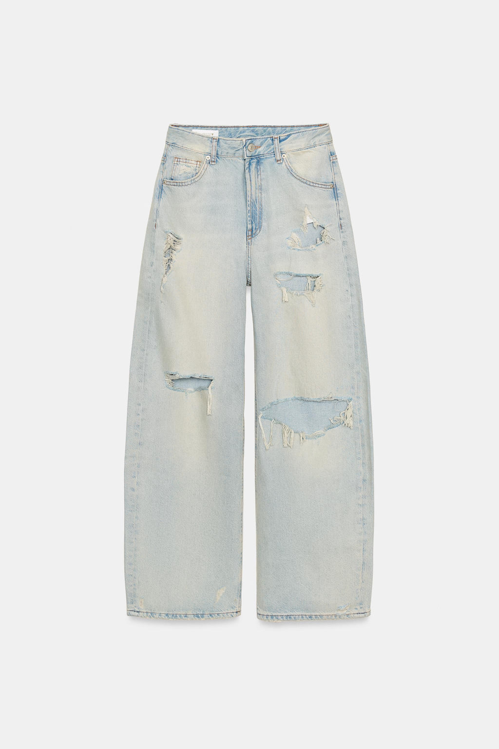 JEANS TRF BAGGY TIRO MEDIO / Azul claro - Zara фото 3