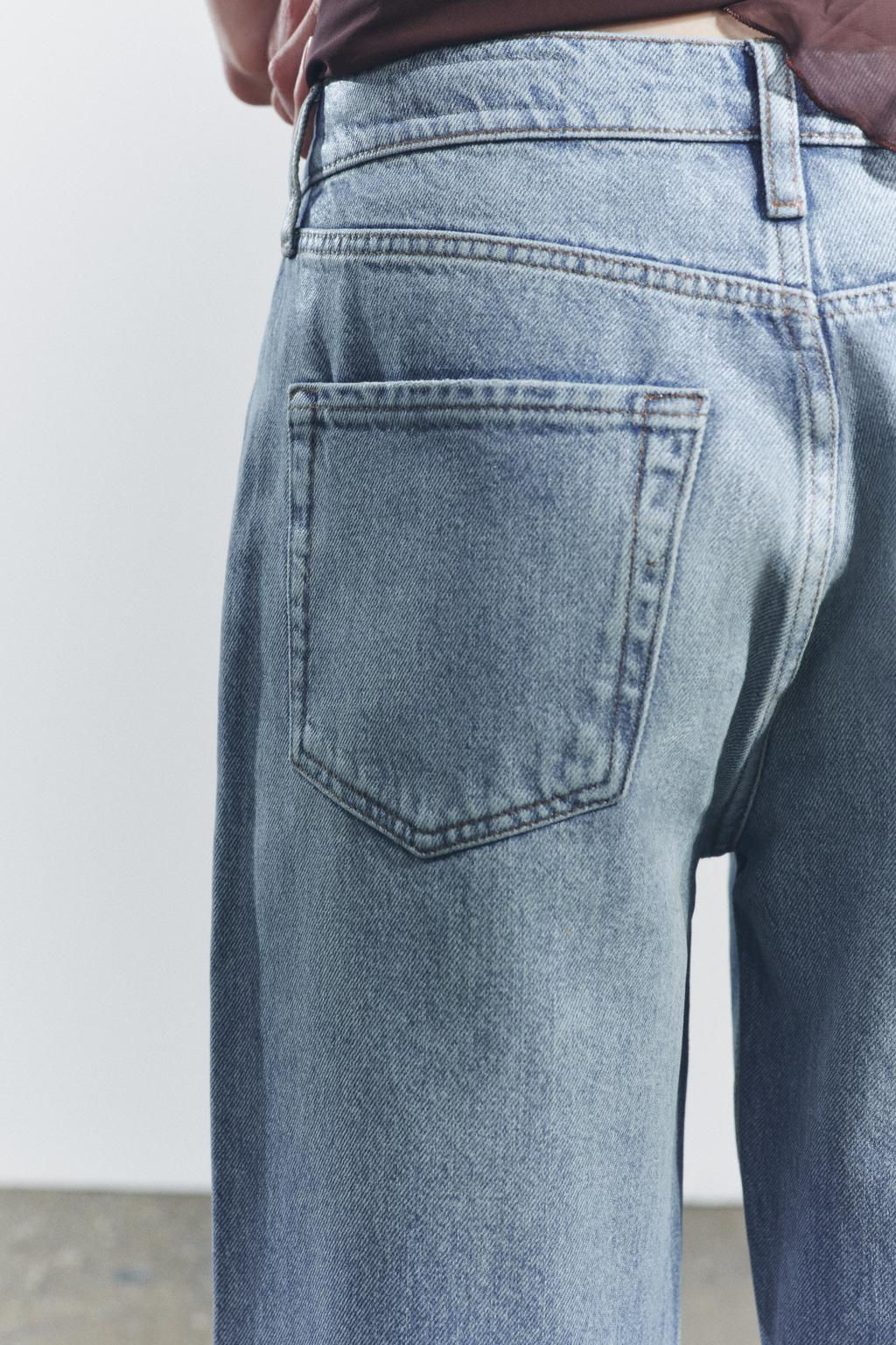 ZW COLLECTION STRAIGHT-LEG MID-RISE JEANS - Zara фото 5