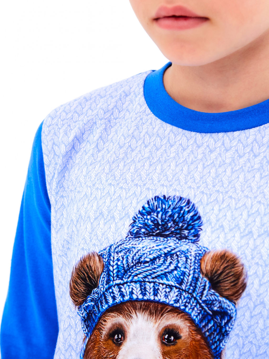 Пижама "Дарю тепло",голубой