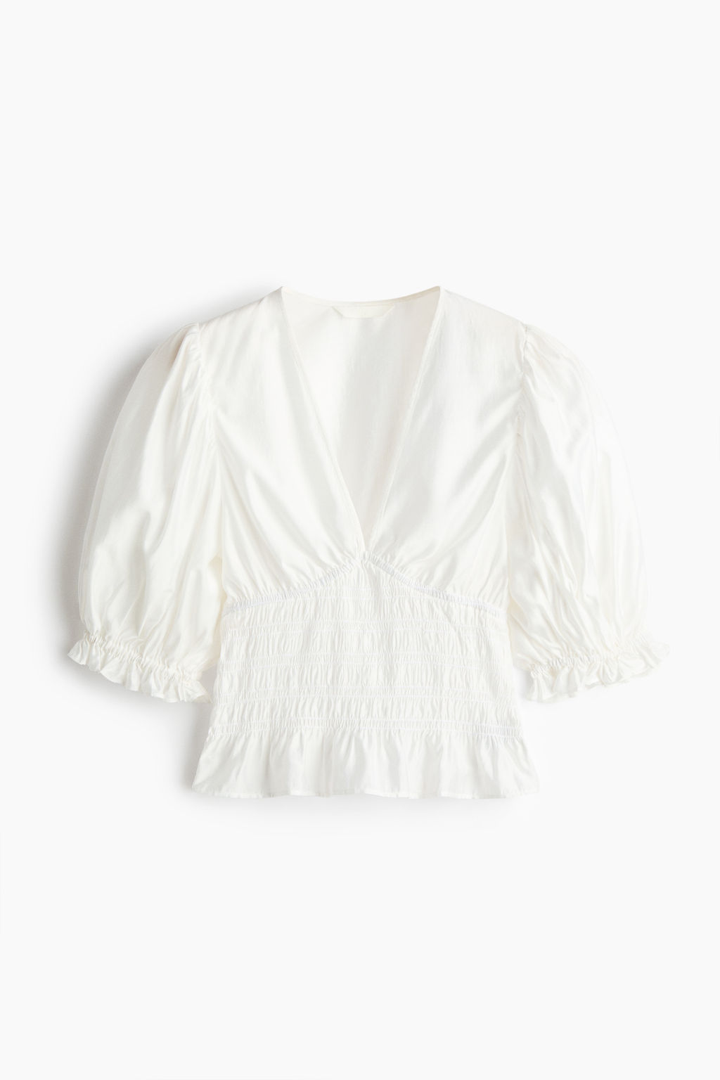 Blusa con cintura nido de abeja - H&m фото 3