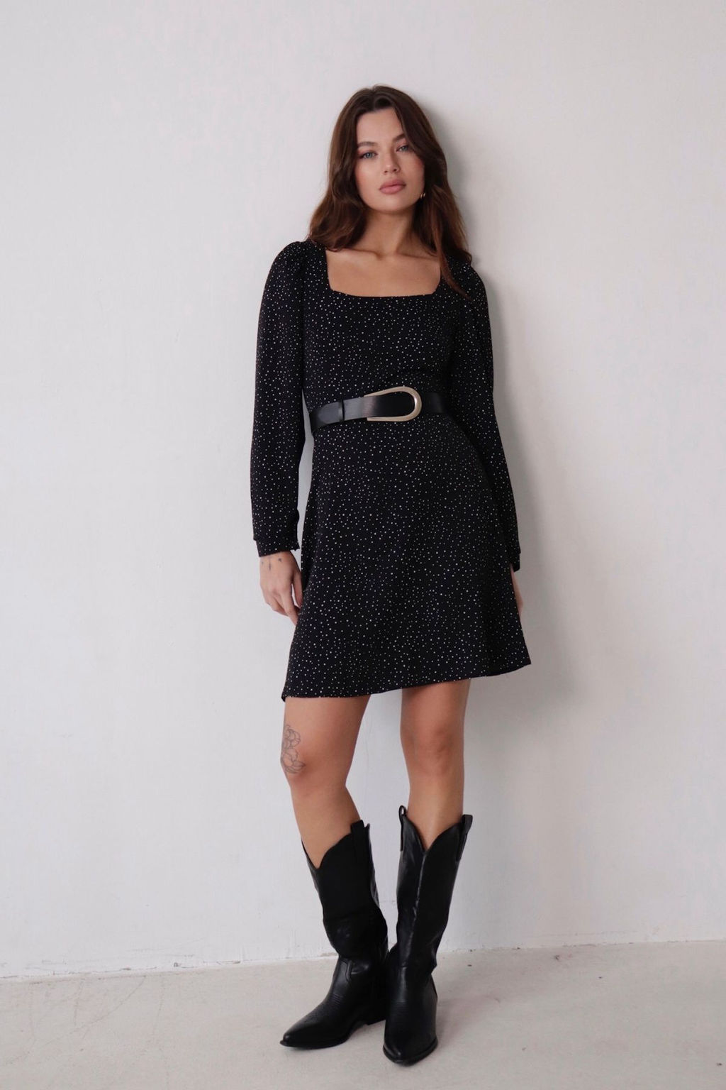 Платье с вырезом каре отрезное по талии - Martichelli фото 25