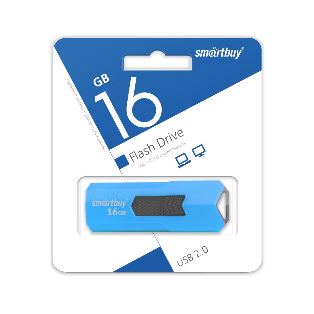 Флеш-накопитель 16Гб "Smartbuy STREAM" Blue
