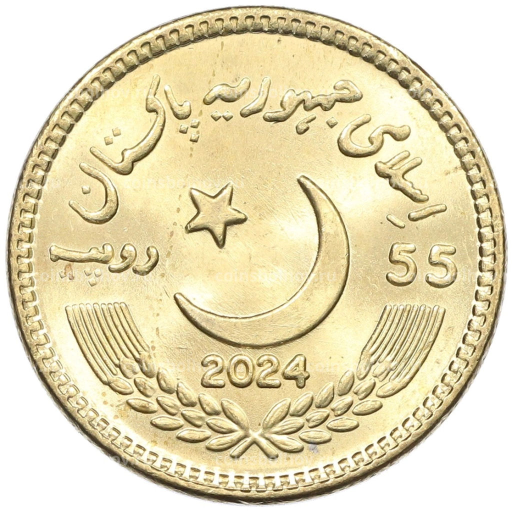 55 рупий 2024 года Пакистан 555 лет со дня рождения Шри Гуру Нанака Дев Джи