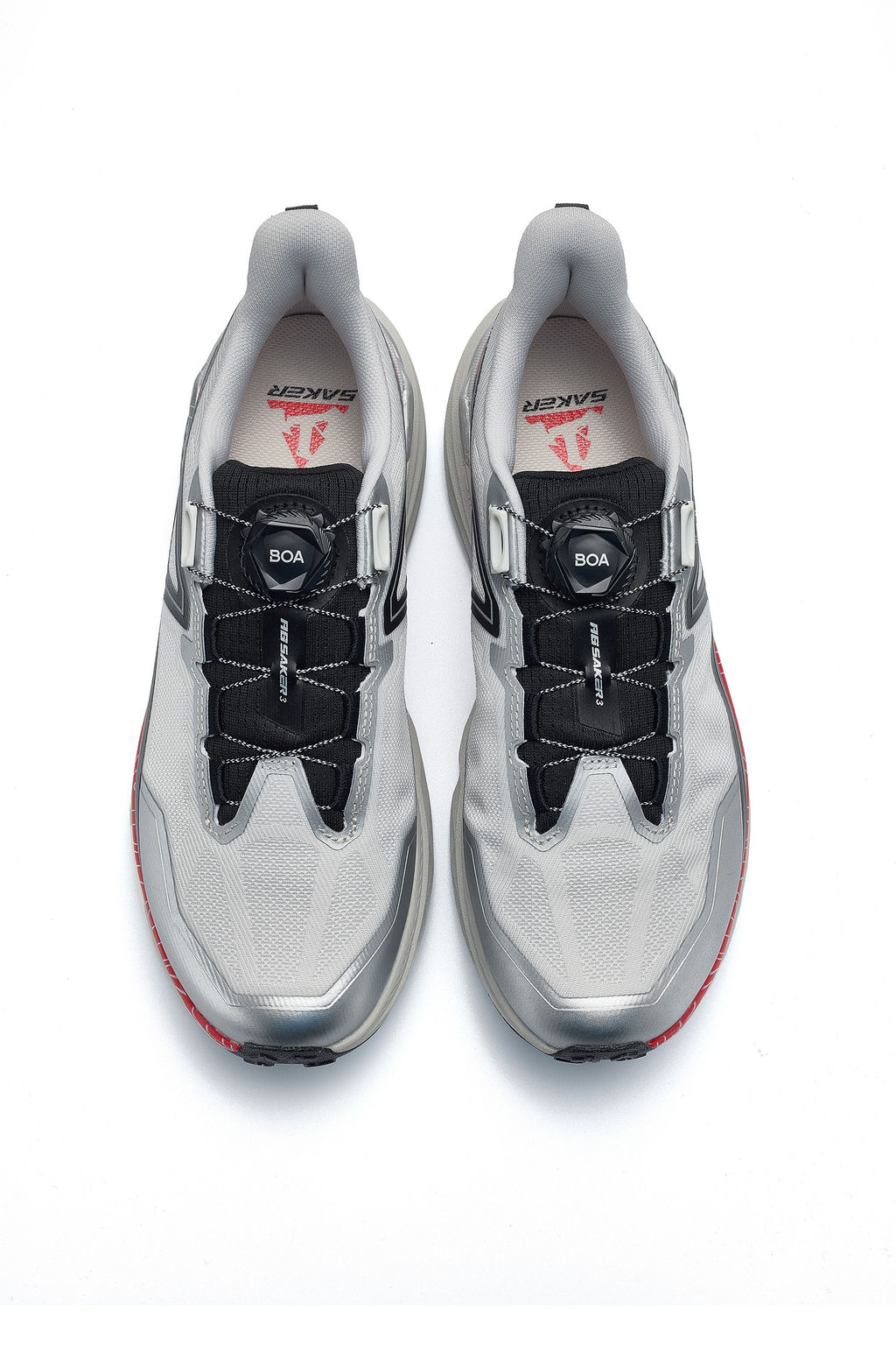 Кроссовки для трейла Серый/Серебристый/Черный GUANJUN SAKER 3 BOA - Anta фото 5