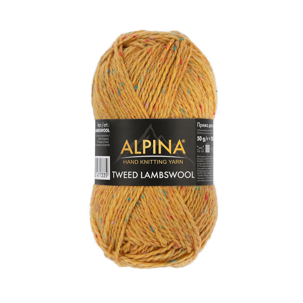 Пряжа ALPINA TWEED LAMBSWOOL 75% шерсть, 25% полиамид 10 шт. х 50 г 150 м  5 м