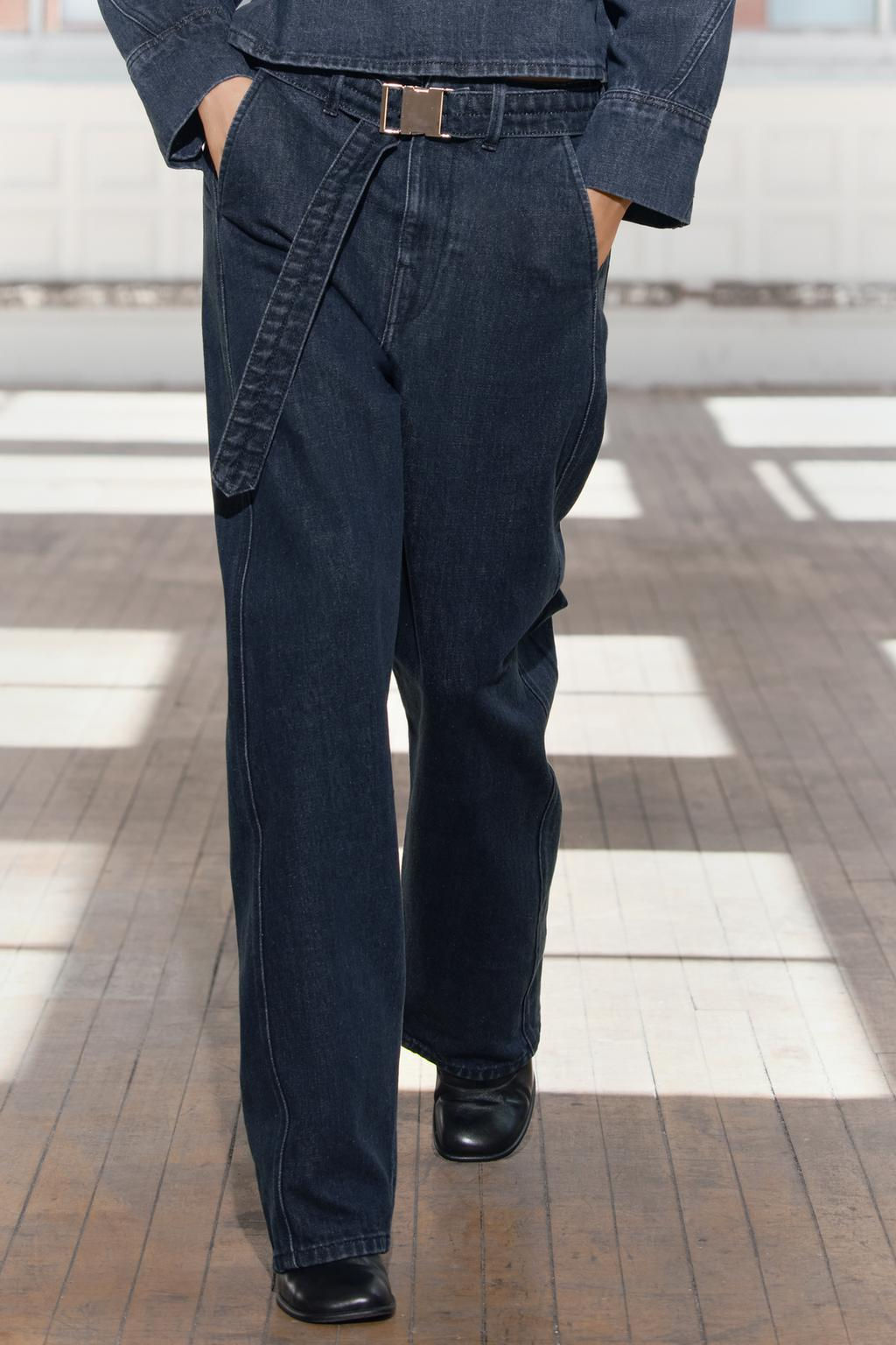 ZW COLLECTION STRAIGHT-LEG MID-RISE JEANS - Zara фото 2