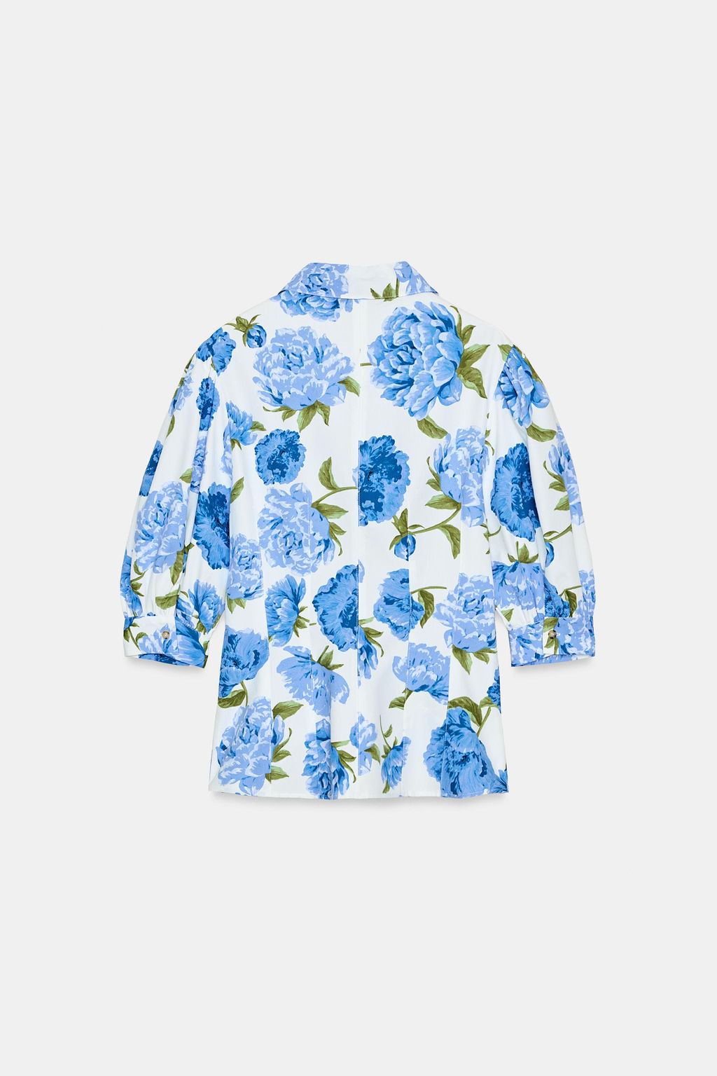 FLORAL PRINT POPLIN SHIRT - Zara фото 17