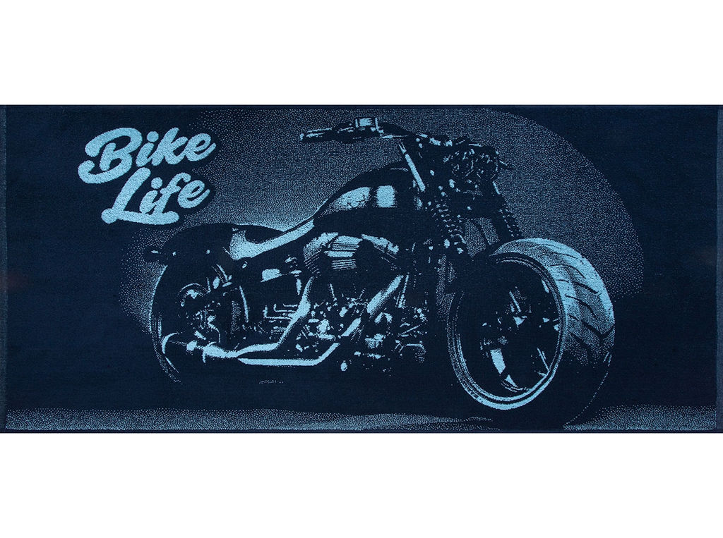 Полотенце махровое 6с102.411ж1 Bike life (темно-синий4) 67х150см