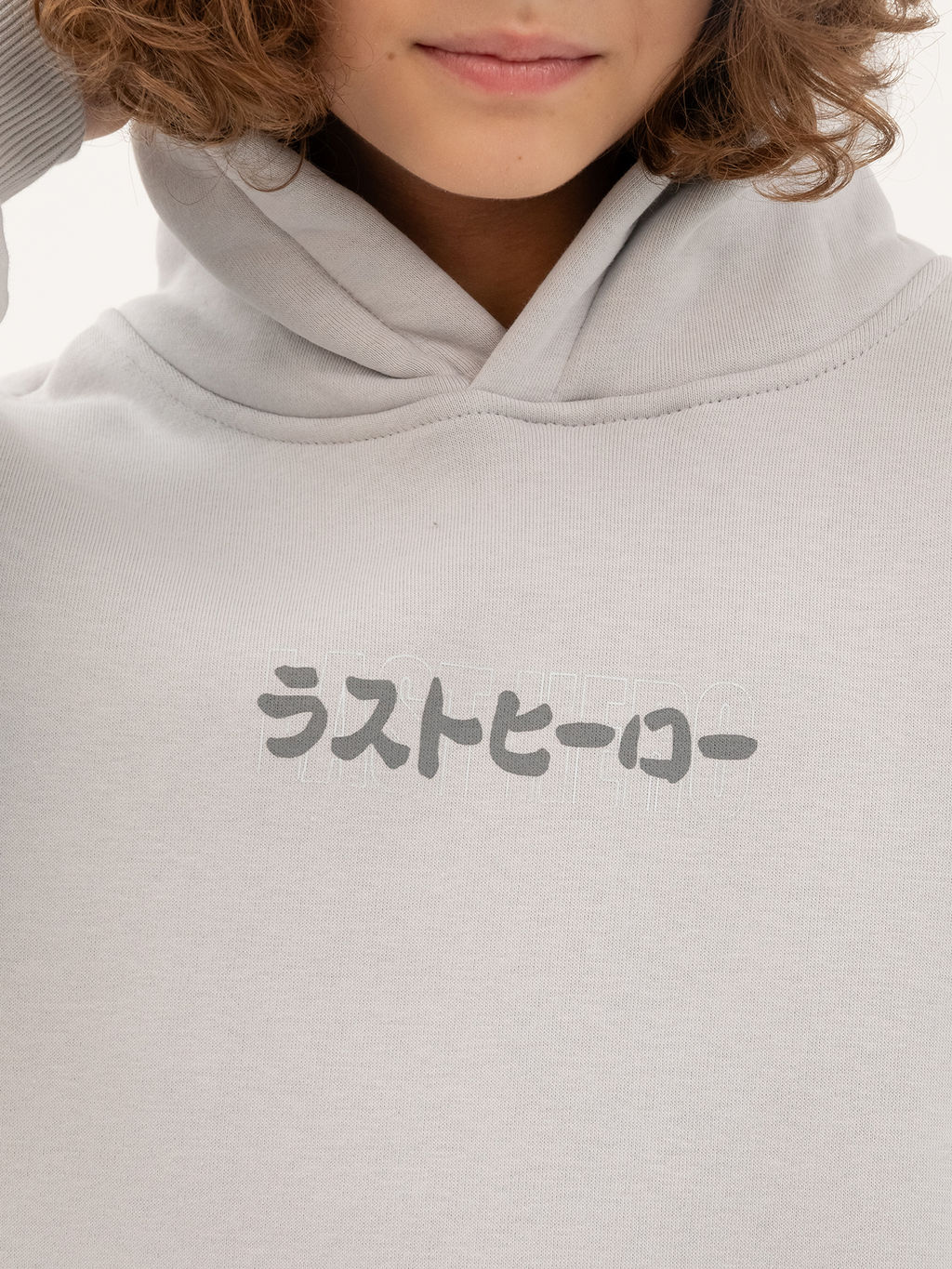 Анорак для мальчиков светло-серый с печатью - Mark formelle фото 4