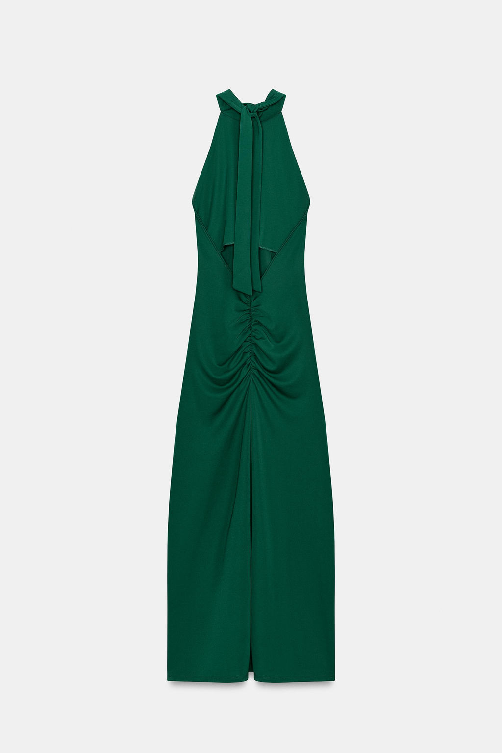 VESTIDO MIDI HALTER / Verde oscuro - Zara фото 6