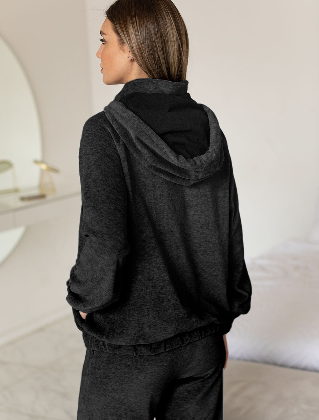 Худи из бархатистого велюра - Vilatte фото 3