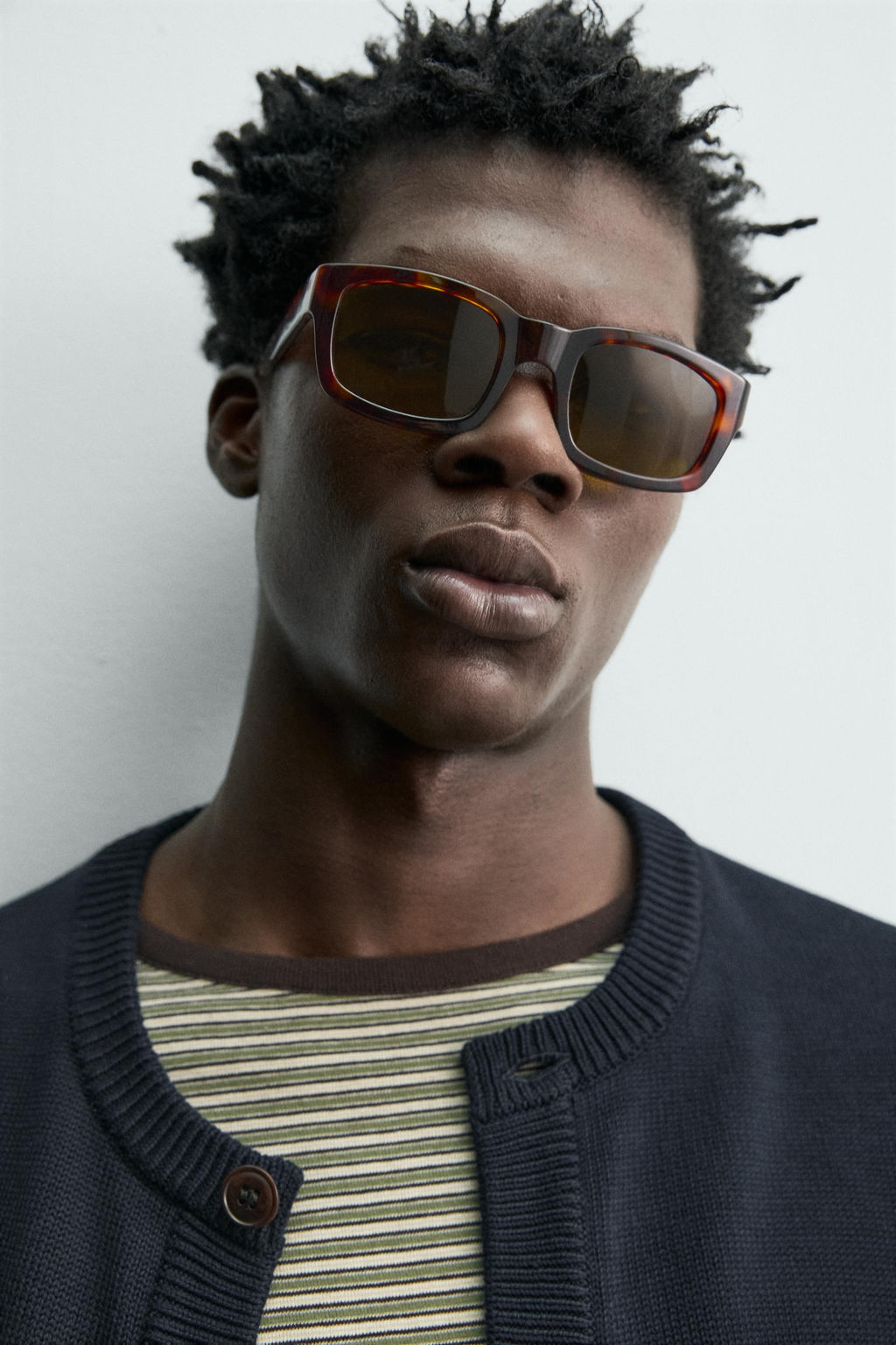 C?RDIGAN REGULAR FIT ALGOD?N / Marino oscuro - Zara фото 6