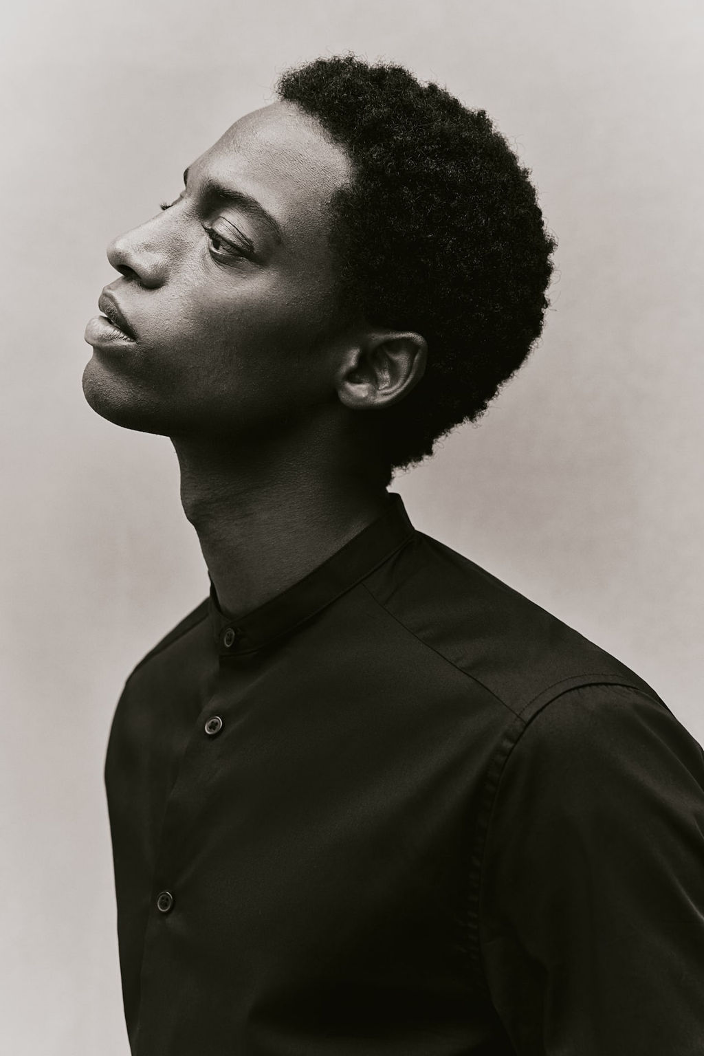 Camisa con cuello mao Slim Fit - H&m фото 5