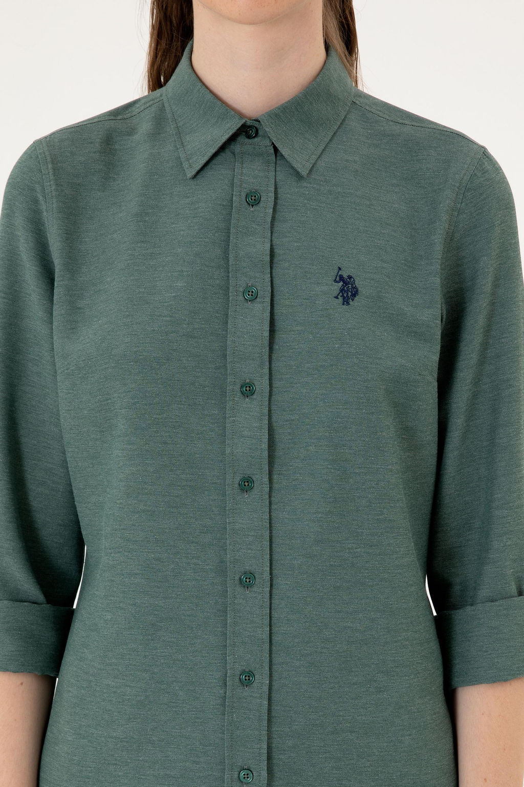 Kad_n Koyu Ye_il Uzun Kollu Basic G_mlek Sepette S_rpriz _ndirim - U.s. polo assn фото 6