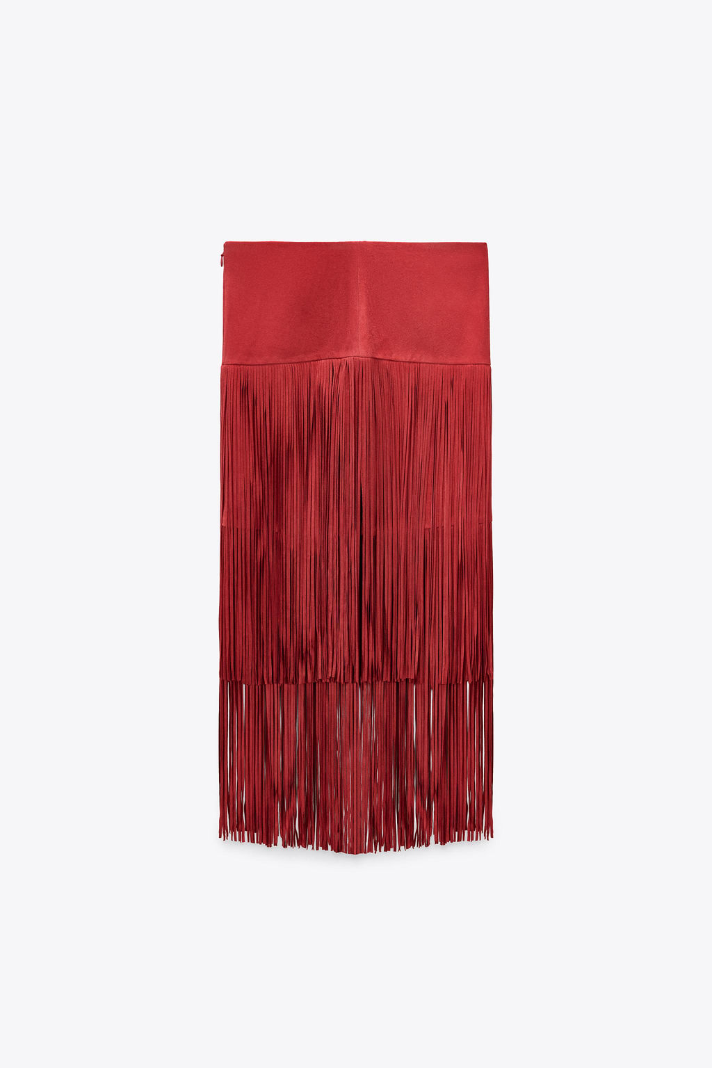 LIMITED EDITION SUEDE LEATHER FRINGE SKIRT - Zara фото 3