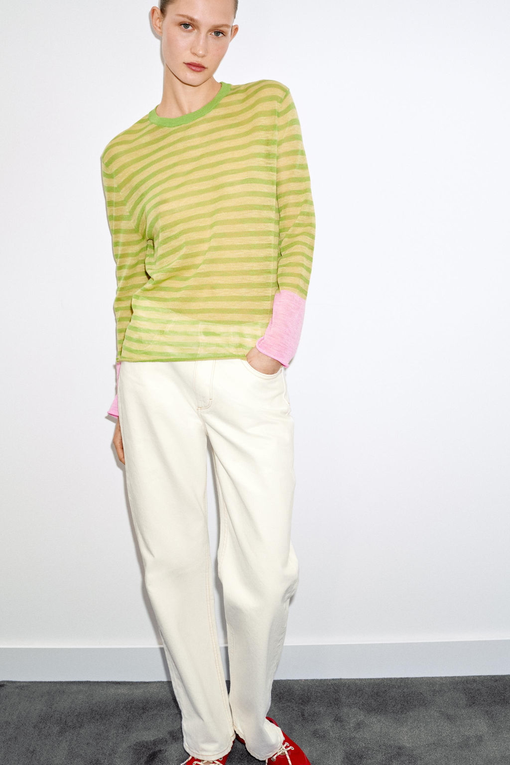 JERSEY PUNTO RAYAS / Raya verde