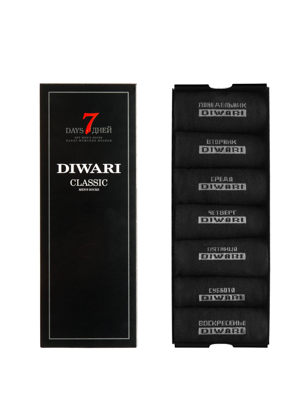 Цена за 2 пары DIWARI CLASSIC 7 дней (7 пар) черный