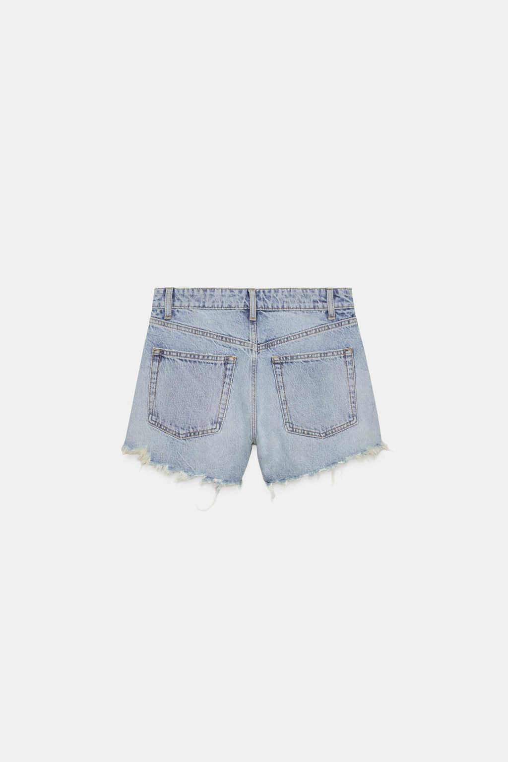 HIGH-WAIST CURVED DENIM SHORTS - Zara фото 46