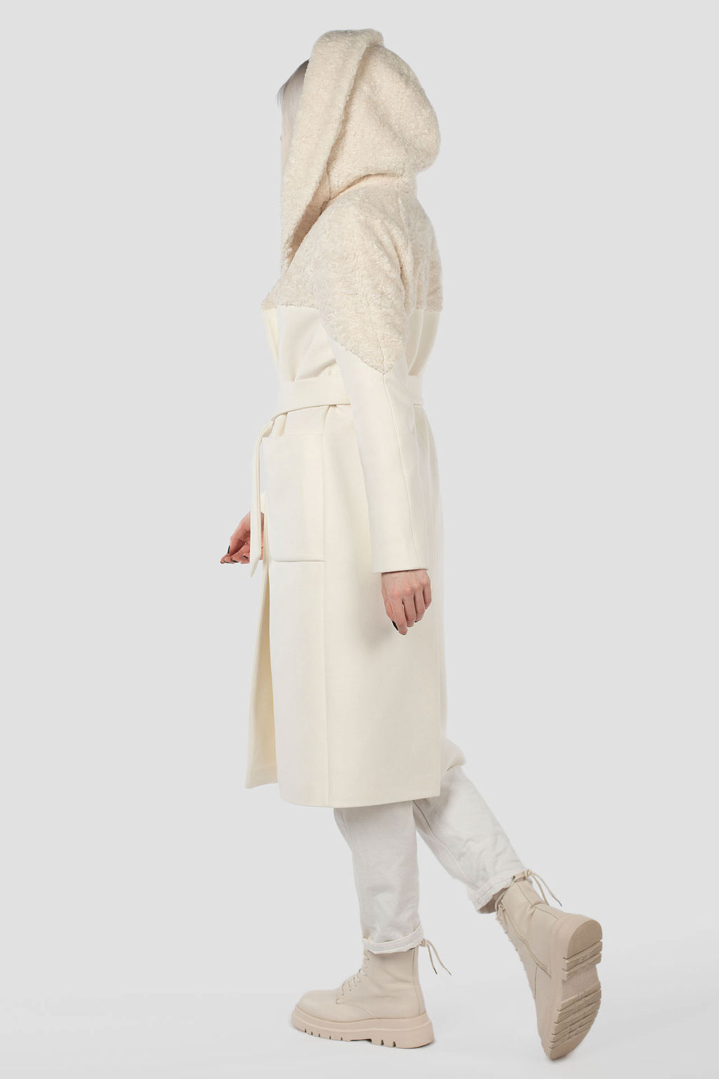 Пальто женское демисезонное (пояс) - El podio фото 6