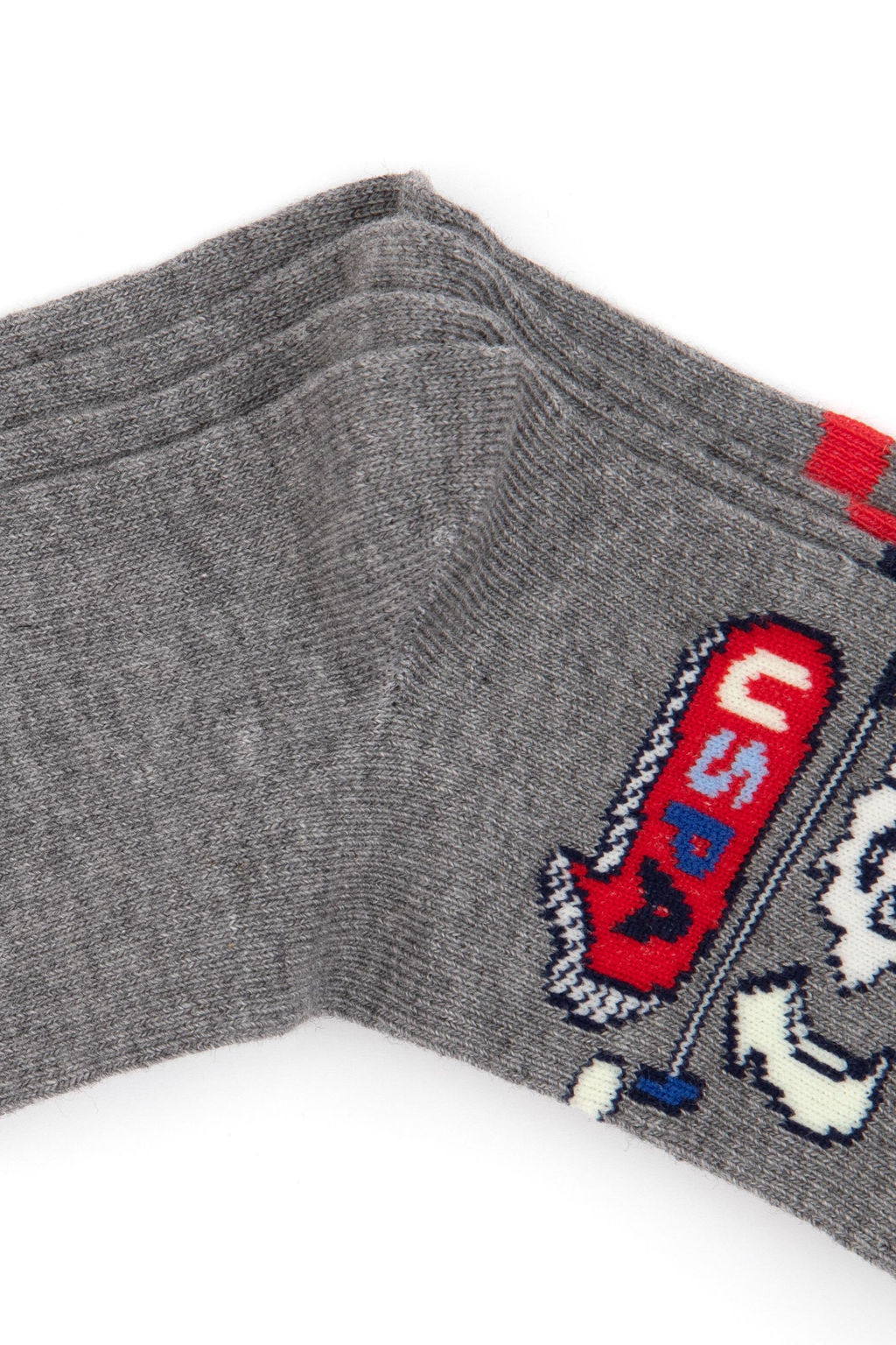 Erkek _ocuk Gri Melanj Soket _orap - U.s. polo assn фото 3