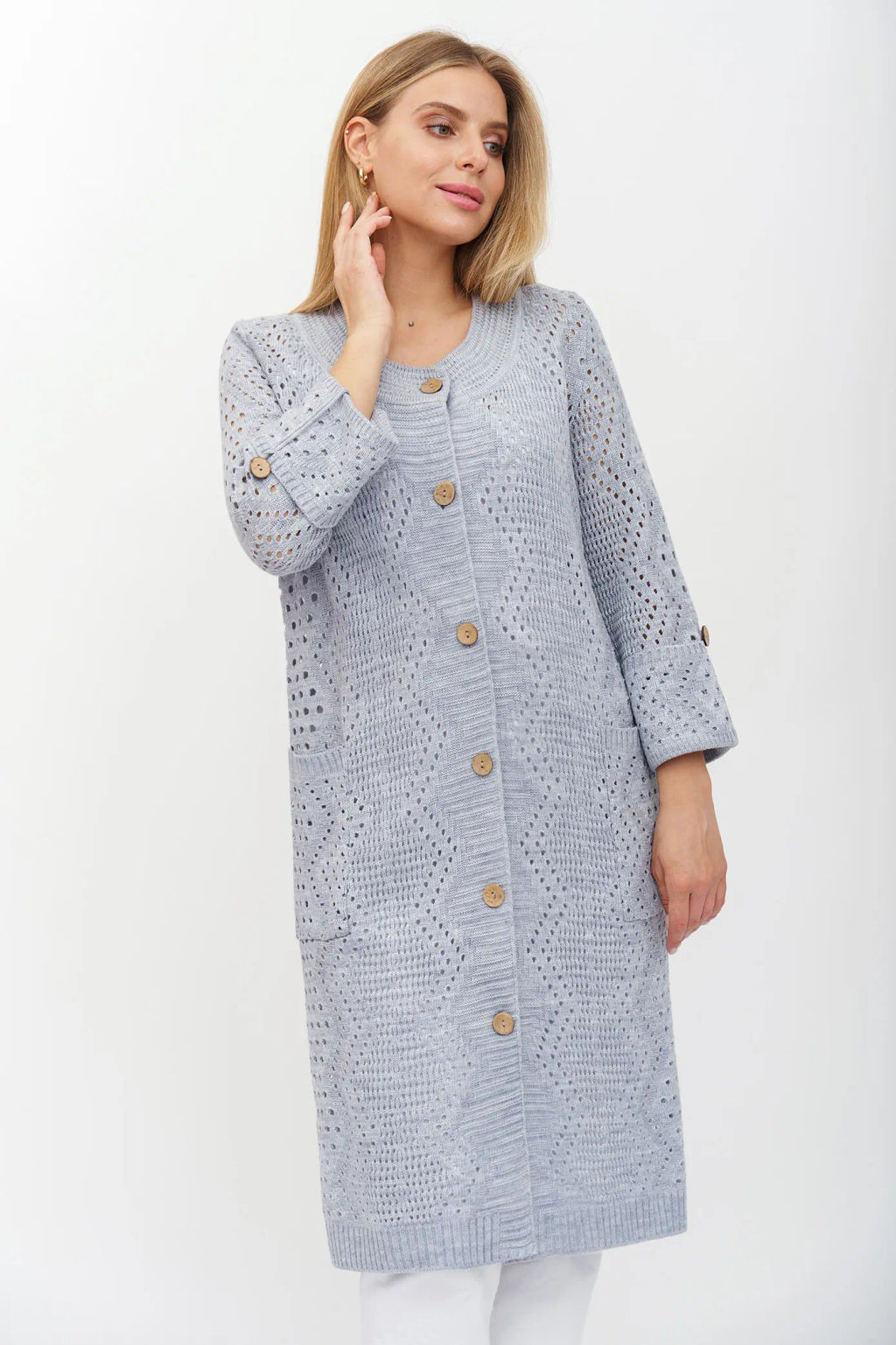 ЗЛАТА Кардиган 1-660/св.серый