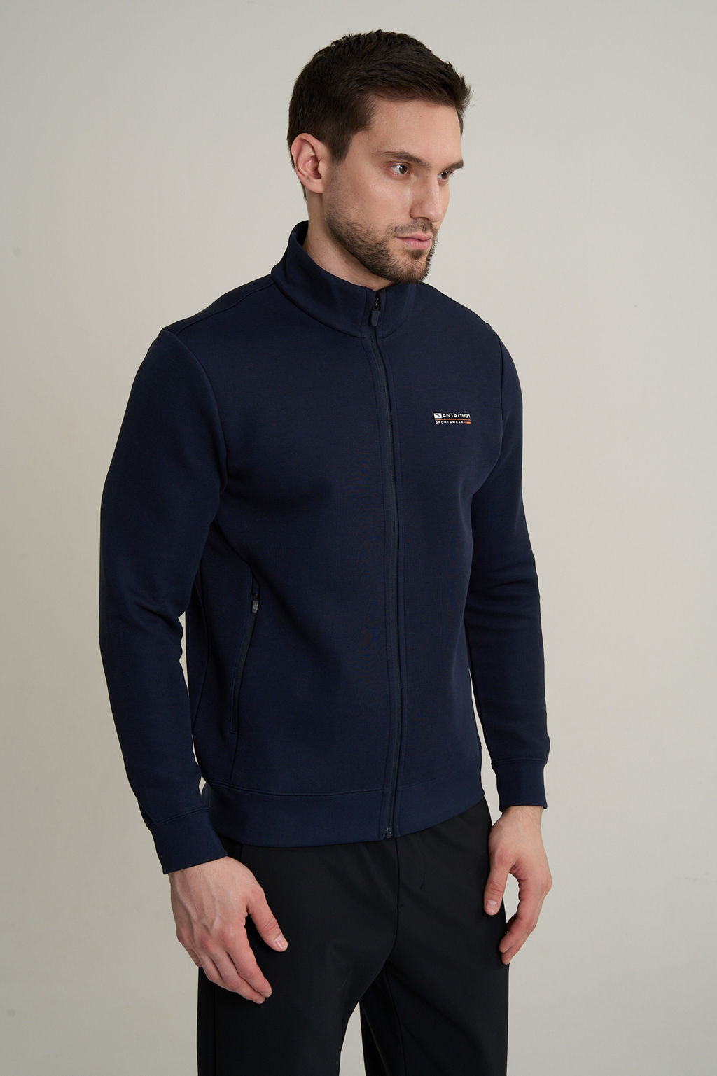 Олимпийка Темно-синий TRN ESSENTIAL Knit Track Top - Anta фото 2