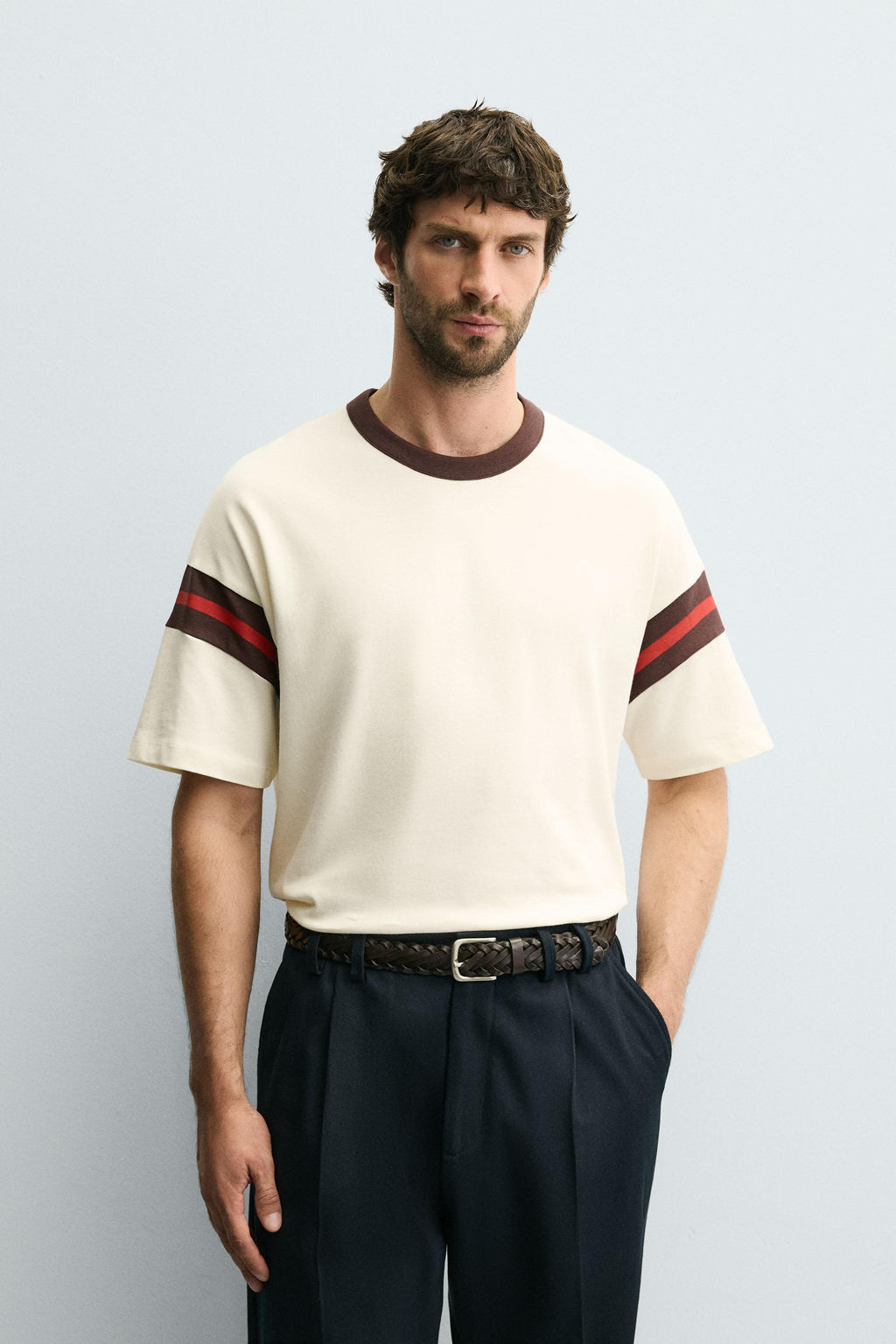 RIB STRIPE T-SHIRT - Zara фото 2